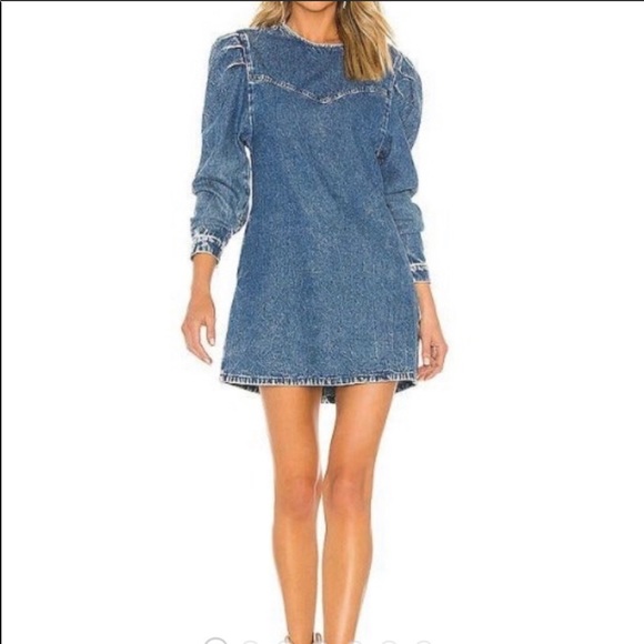 NWT Free People Self Control Denim Mini Dress 12 - Picture 2 of 16